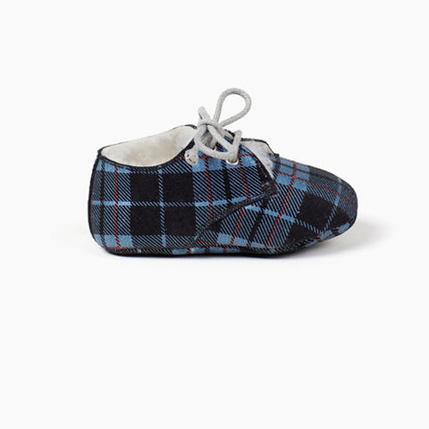 Tots Wooly Hobe Blue Plaid - 1